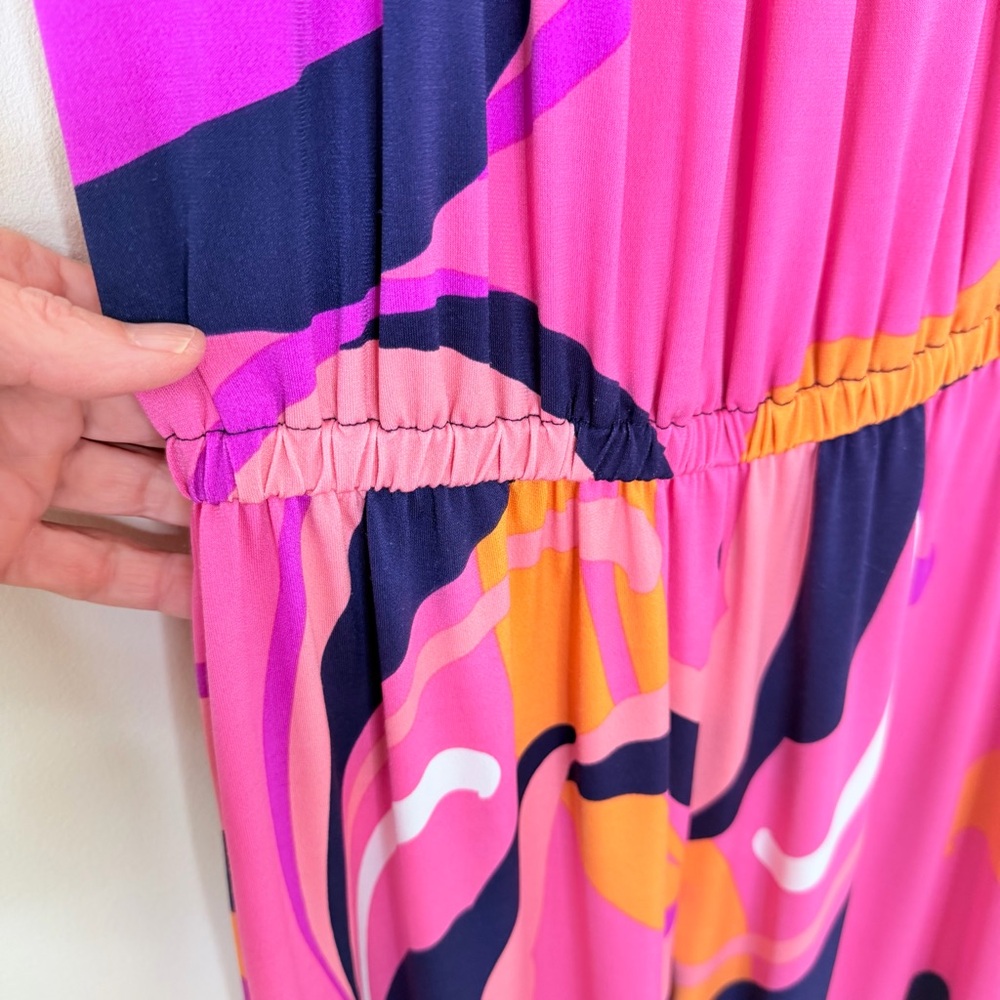 Trina by Trina Turk Tropical Print Halter Juju Jumpsuit vacation artsy resort - Picture 9 of 10